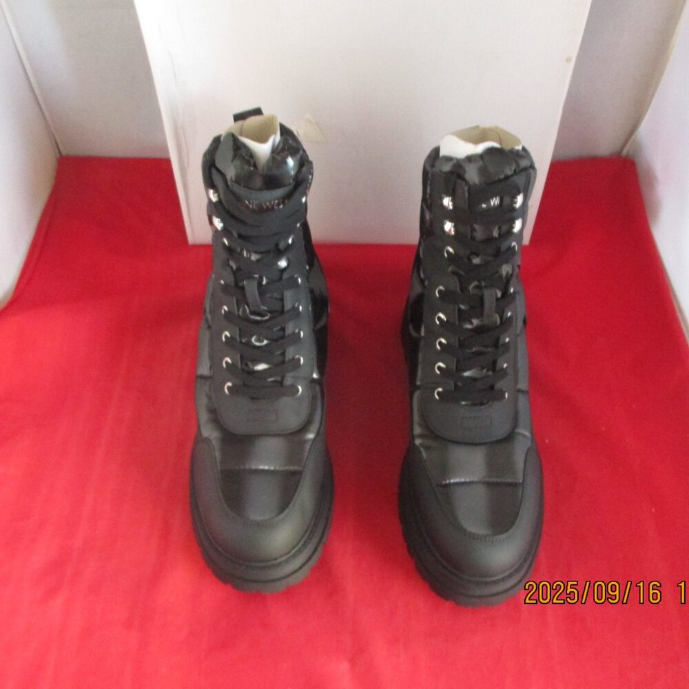 Nine West Women's Pilar Lug Sole Booties $155 - US Size 10 - Black - 1346